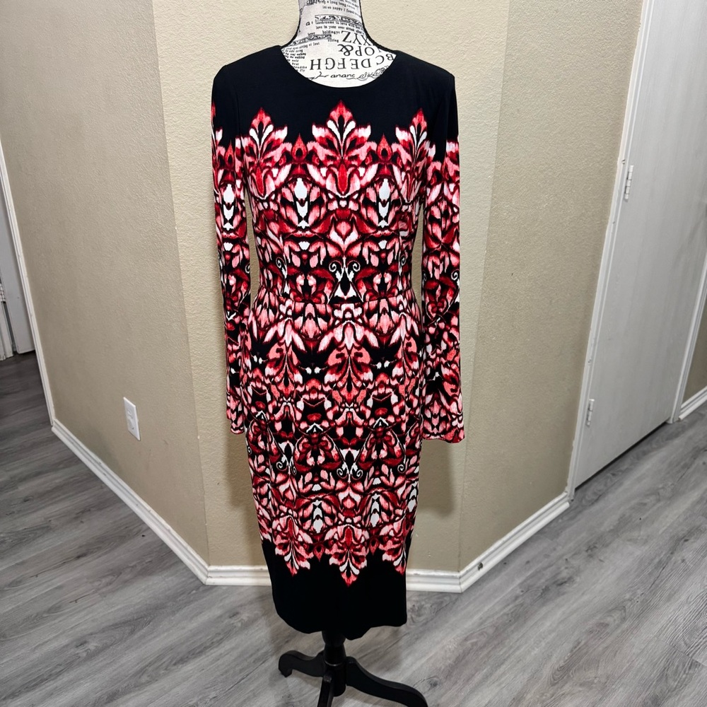 Liz Claiborne‎ Black and Red Long Sleeve Dress